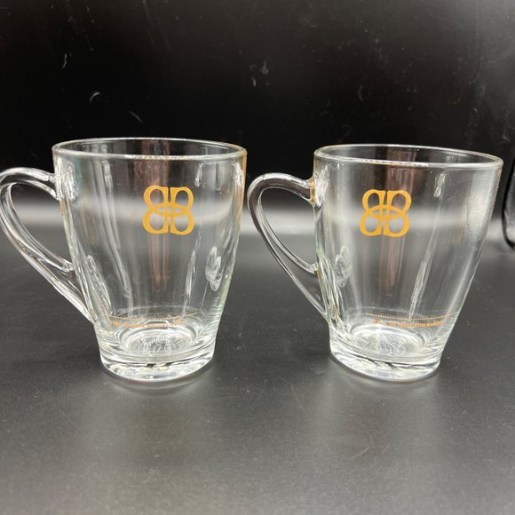 Baileys Original Irish Cream Embossed Glass Whiskey Coffee Mugs 4.5” Tall - Picture 3 of 8